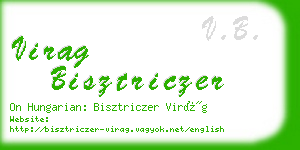 virag bisztriczer business card